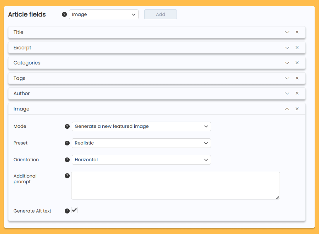 Define Fields to Update - AIWU Bulk Field Generation
