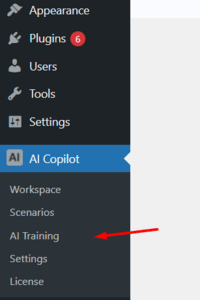 WP Dashboard AI Copilot pluggin placement
