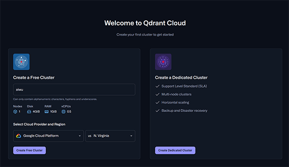 Connect qdrant4 to aiwu ai copilot Cloud welcom