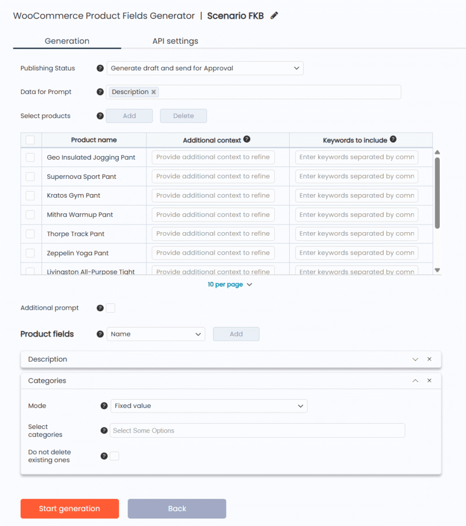 Setting Up Your Mass Product Update