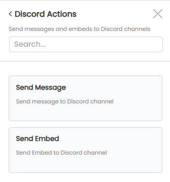 Workflow Builder with Discord Actions node being added